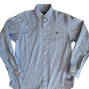 Ralph Lauren Slim Fit Button Down Oxford Blue Men's Large